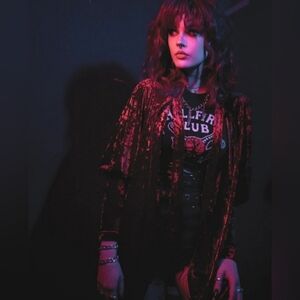 Stunning Goth Lively Ghosts 'Hellfire Cardigan' - XL - Rich Velvet! Never Worn